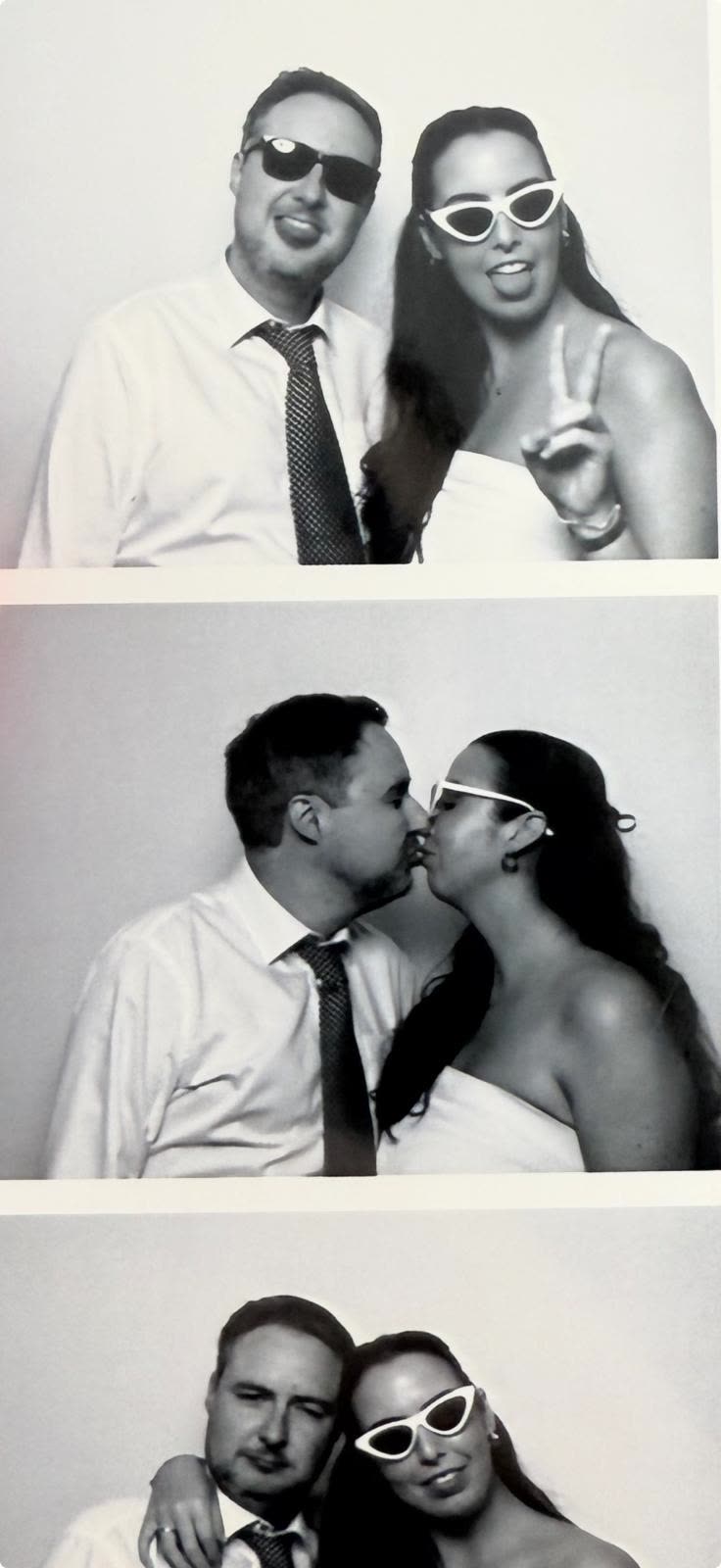 Photo-booth strip, three frames