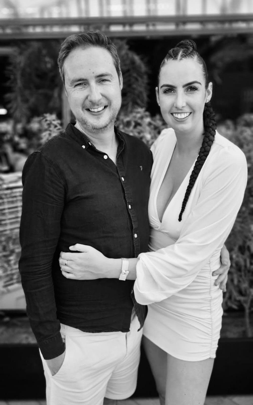 Black and white portrait dressed up