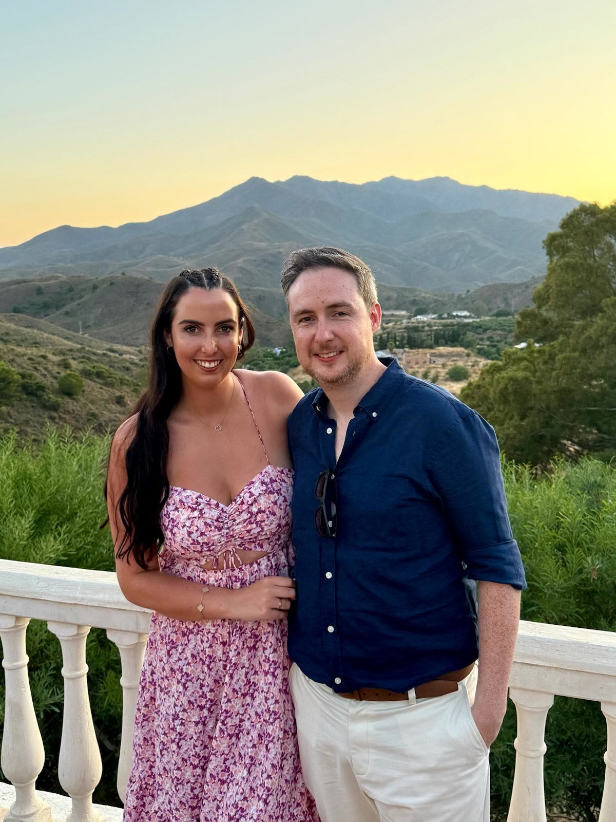 Golden hour together in the Spanish hills